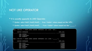 NOT LIKE Option With SELECT Command SQL Basics Tutorial - 26
