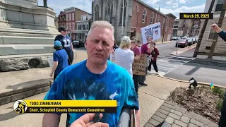 Schuylkill County Democrats Stage Protest in Pottsville s Garfield Square