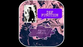 Easiest Menu Driven Program For Def Function