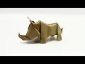 Origami Rhino Rhinoceros by Lin Chen - Yakomoga Easy Origami tutorial