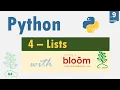 Python Lesson 4 - Lists