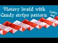VICTORY BRAID WITH CANDY CANE STRIPE PATTERN how to make homecoming mum braids chains DIY mums