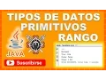 Tipos de Datos Primitivos Rango Java NetBeans