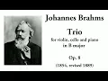 Brahms: Piano Trio No. 1 in B major, Op. 8 (1889 Version) (with Score)