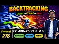 LeetCode 216 Combination Sum III Master Backtracking DSA Telugu