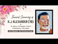 Download Lagu Funeral Service of K. J Alexander - Raju (76) ll On 27th September 2025