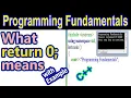 What Return 0 Means