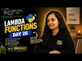 Watch This Before Using lambda Day 26 100 Days of Python Interview Question