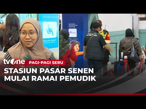 Stasiun Pasar Senen Mulai Ramai Pemudik