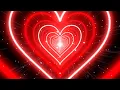 Download Lagu Heart Background❤️Red  Tunnel Heart Background Screensaver Video Effects - Heart Lights Background