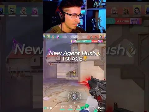 Primer ACE con NUEVO AGENTE HUSH 🏆 valorant live gameplay habilidades highlights edit clips shorts