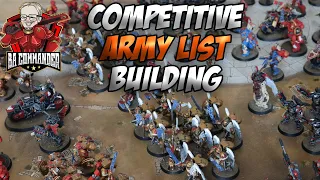 competitive army list building blood angels 