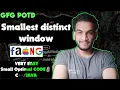 Smallest distinct window gfg potd 04-05-25 GFG Problem of the day