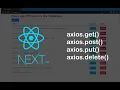 React Axios get data Update data and Delete data using Axios next js how to Working with API