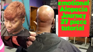 Alopecia client 27 piece Hairstyle Emotional journey Pixie Quick Weave