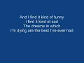 Mad World - Gary Jules (Lyrics)