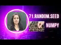 Seed Function in Python Numpy - In Hindi random seed
