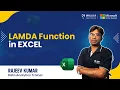 LAMBDA Function in Excel Explained Excel Automation Tutorial by Rajeev Kumar Brillica Services