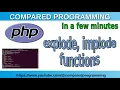 PHP string functions explode and implode
