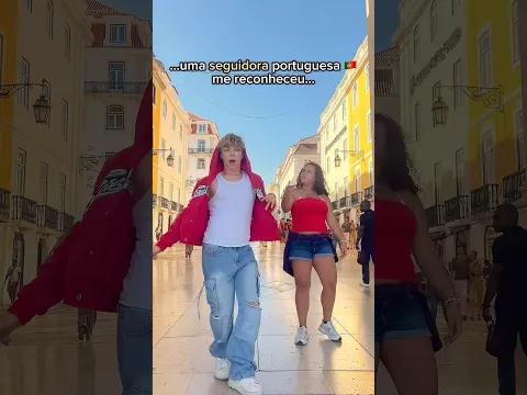 a portuguesa 🇵🇹 SALVOU o meu vídeo e dançou comigo! 🔥 (Subway Surfers Trend) Dancinha #shorts