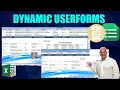 How To Create A Fully Dynamic Userform In Excel With A Single Macro Full Training Free Download