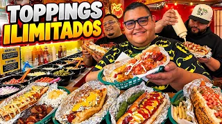 HOT DOGS GIGANTES CON TODO LO QUE QUIERAS! 😱🌭 Terminamos en un RETO