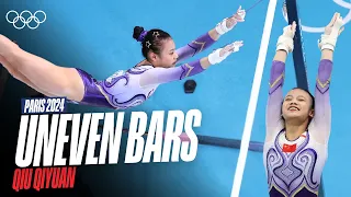 Flawless! Qiu Qiyuan Claims Silver on Uneven Bars 🇨🇳🤸‍♀️ | Paris 2024