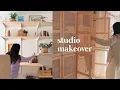 Workspace makeover on a budget Ikea eket apothecary cabinet hack