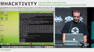 Csaba Fitzl Miklos Desbordes-Korcsev - Exploit generation JavaScript analysis automation
