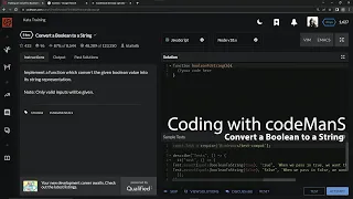 Codewars 8 kyu Convert a Boolean to a String Javascript