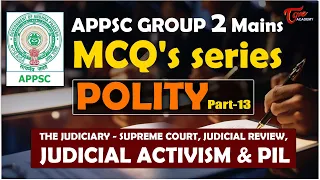 APPSC Group 2 Mains Polity MCQ Series Part-13 | Supreme Court, Judicial Review, Activism & PIL