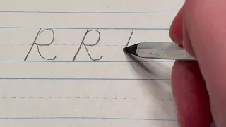 Capital R in cursive