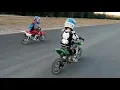 CRF 50 vs SSR 70 Drag Race