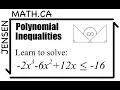 Solving Polynomial INEQUALITIES jensenmath ca