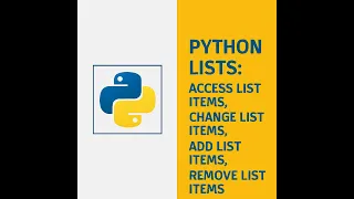 Python Lists in One Access Modify Add Remove List Items