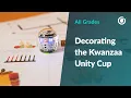 Decorating the Kwanzaa Unity Cup Ozobot STEAM Activity for Kids