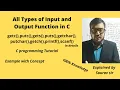C programming in Tutorial part 5 Input Output Functions Concept with Example