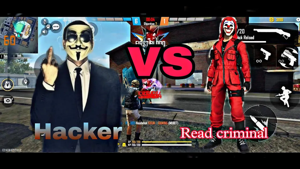 Rakesh B 999 vs mohan khun gaming, hacker vs read criminal