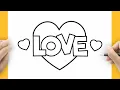 Download Lagu HOW TO DRAW A LOVE WORDS WITH HEART EASY STEP BY STEP TUTORIAL