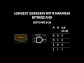 Longest Subarray With Maximum Bitwise AND - Leetcode 2419