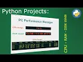 Python Projects CPU RAM and DISK usage