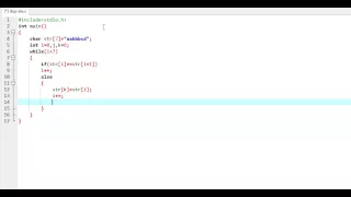 Remove duplicates from a Sorted string C Program