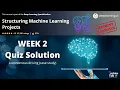 Coursera Structuring Machine Learning Projects WEEK 2 Quiz Answers by deeplearning ai