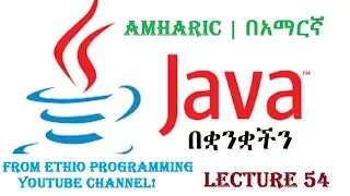 Lecture 54 Java Programming Tutorial Simple Project with Array of Objects part 2 in Amharic