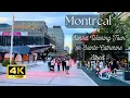 4K Sunset walking tour through Sainte-Catherine Street August 2025 Montreal Canada