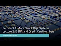 Math for Liberal Studies - Lecture 3 3 2 ISBN s and Credit Card Numbers