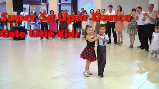 cute little kids dance at the wedding