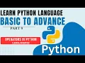 Python Logical Operator Operator in Python Lecture 9 Python