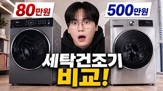 80만원짜리가 500만원을 이겼다고? 일체형 세탁건조기 충격 결과 ㄷㄷ;