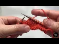 Right-Leaning Double Decrease with Slip Stitches